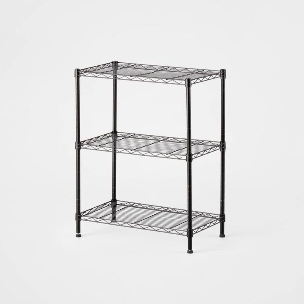 Brightroom - 3 Tier Wire Shelving Black - Brightroom: Adjustabl Black